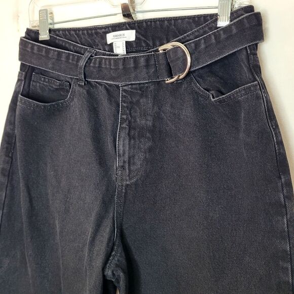 Forever 21 Premium Denim Belted Cargo Jeans Size 27 - Picture 5 of 7
